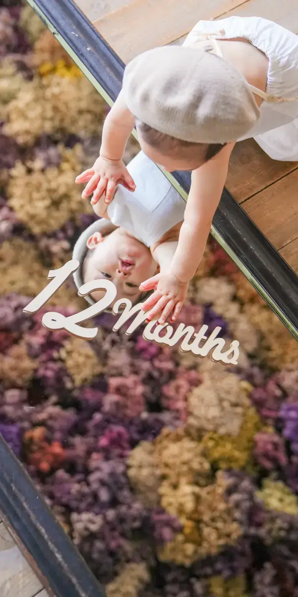 ドレスを着用した女の子のバースデーの記念写真