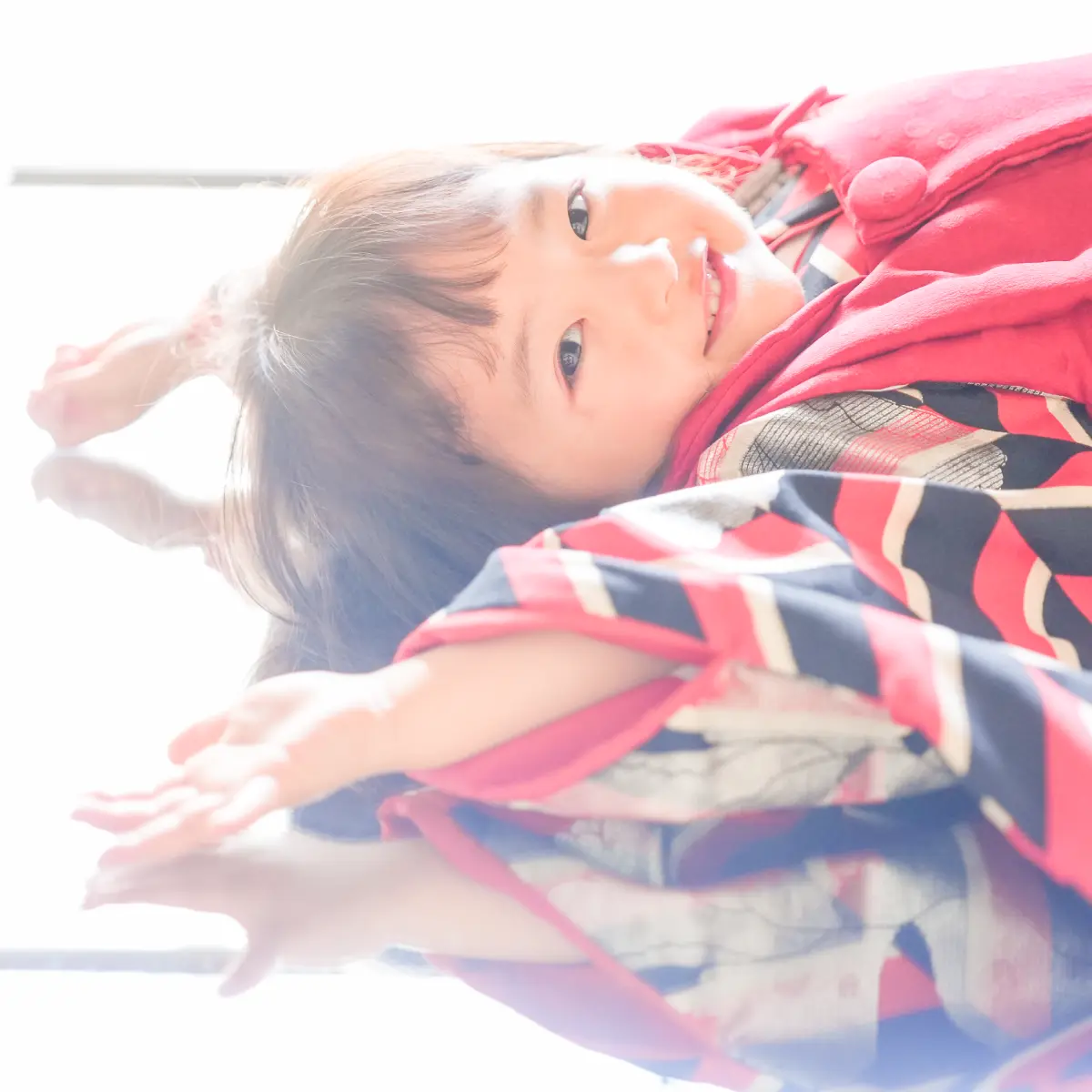 着物を着用した女の子の七五三記念写真